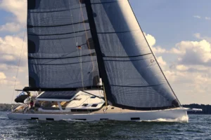 High-performance catamaran S/Y Nadamas showcasing sustainable luxury in line with the core values of the METS Trade Show 2024