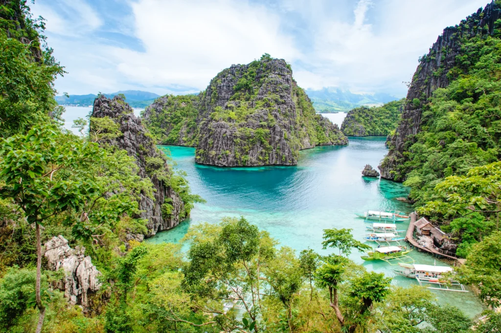 Luxury yacht charter in the Philippines cruising Palawan’s limestone islands